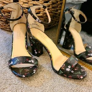 Michael Shannon floral chunky heel sandal